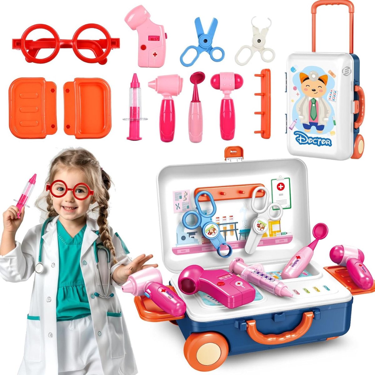   Dokterset Speelgoed - Doktersset - Speelgoed Doktersset - Dokterskoffer - Rollenspel - Cadeau