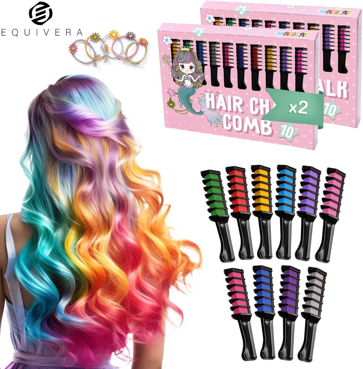   Haarkrijt - Haarkrijt Voor Kinderen - Hair Chalk - Haar Krijt - Cadeau voor Kinderen