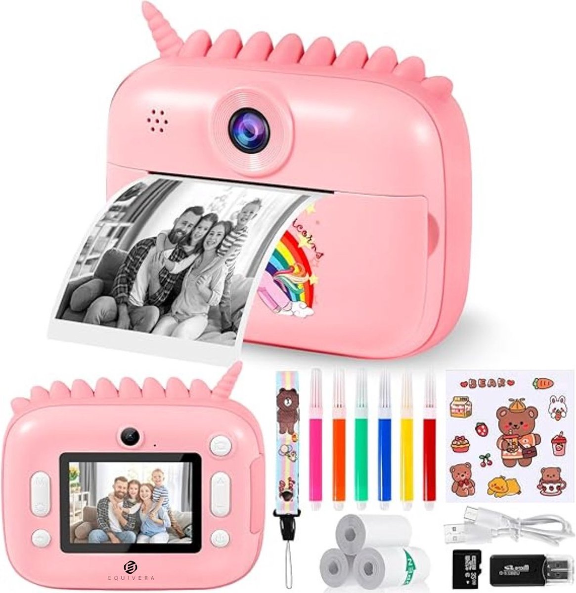   Kindercamera met Foto Printer - Kindercamera - Printcamera - Digitale Camera Kinderen - Speelgoed Camera