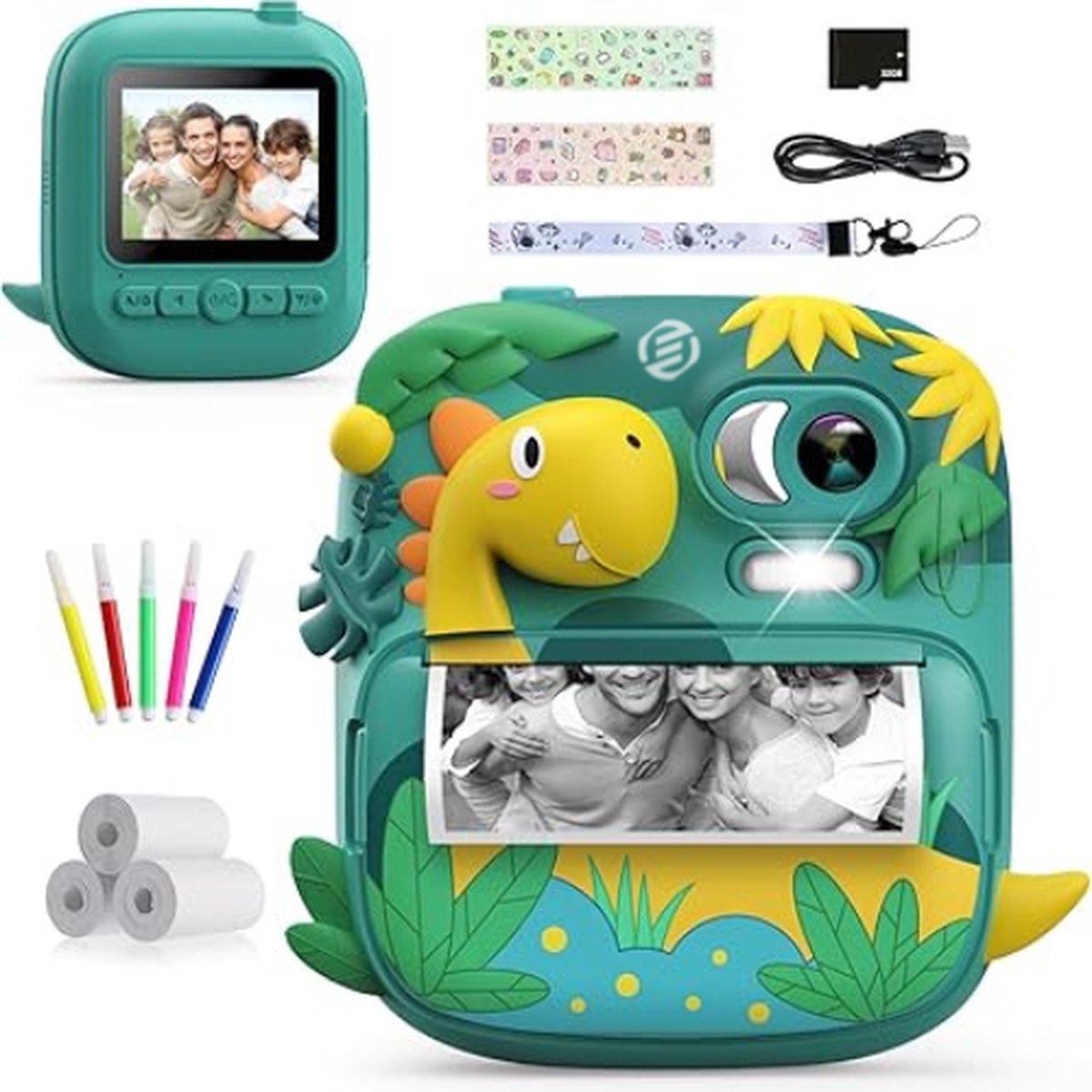   Kindercamera met Foto Printer - Kindercamera - Printcamera - Digitale Camera Kinderen - Speelgoed Camera
