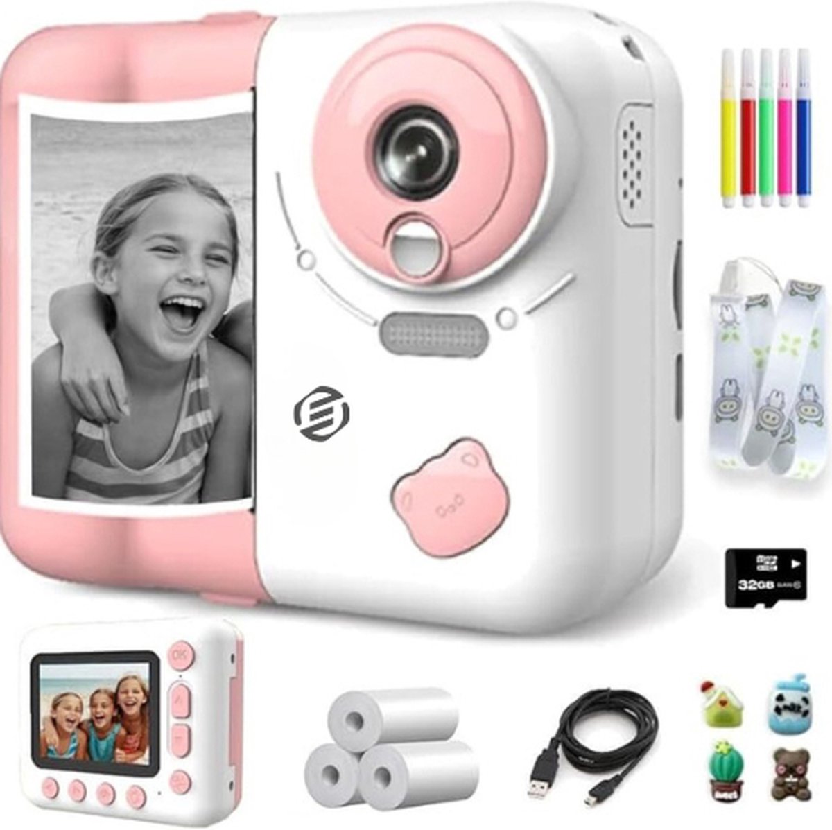   Kindercamera met Foto Printer - Kindercamera - Printcamera - Digitale Camera Kinderen - Speelgoed Camera