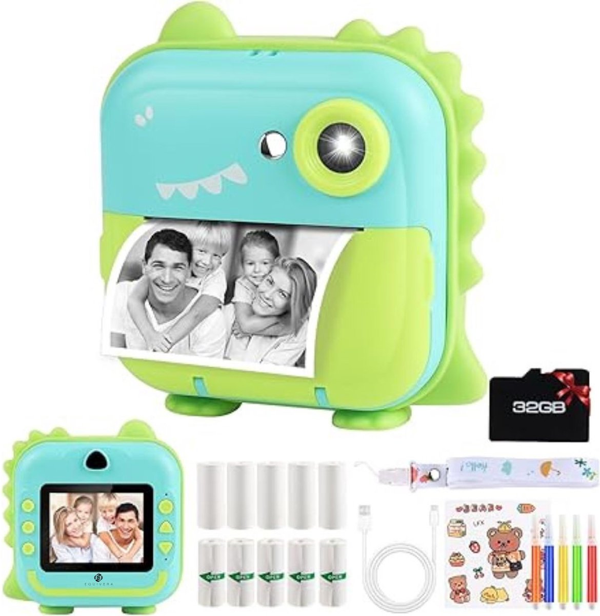   Kindercamera met Foto Printer - Kindercamera - Printcamera - Digitale Camera Kinderen - Speelgoed Camera