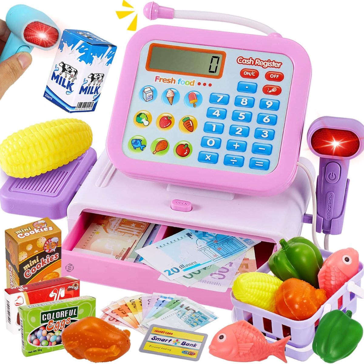   Speelgoed Kassa - Speelgoedkassa - Met Accessoires - Speelgoed Winkeltje - Speelgoedwinkel