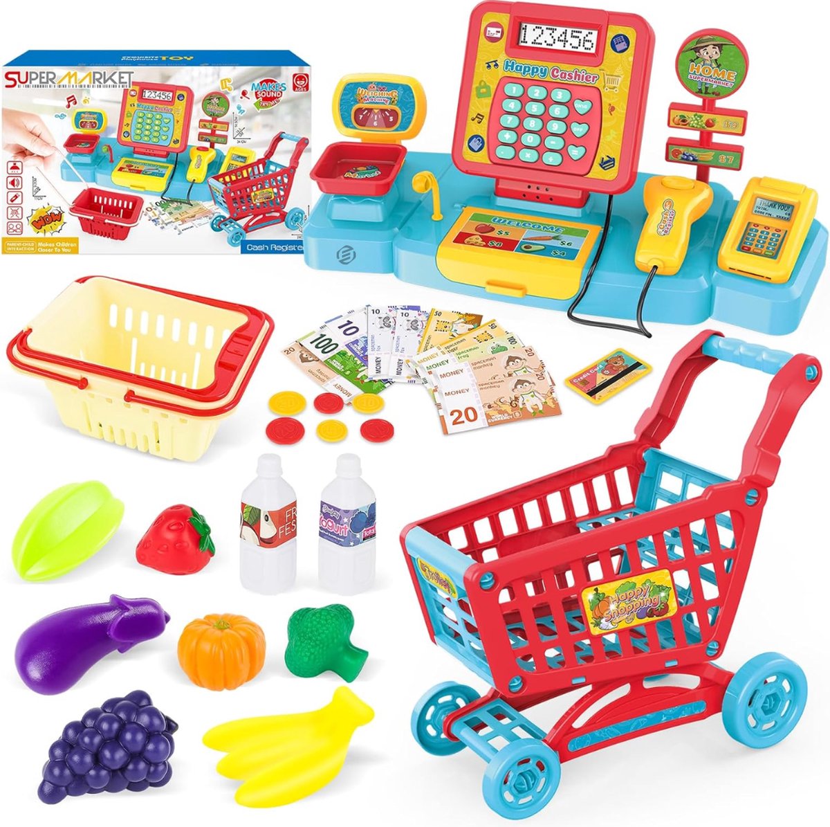   Speelgoed Kassa - Speelgoedkassa - Met Accessoires - Speelgoed Winkeltje - Speelgoedwinkel