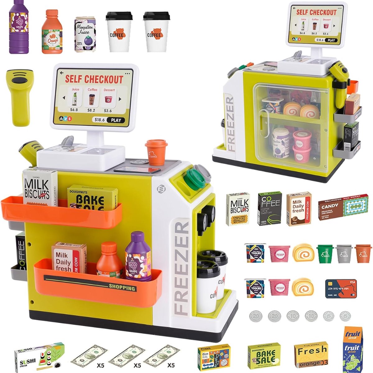   Speelgoed Kassa - Speelgoedkassa - Met Accessoires - Speelgoed Winkeltje - Speelgoedwinkel