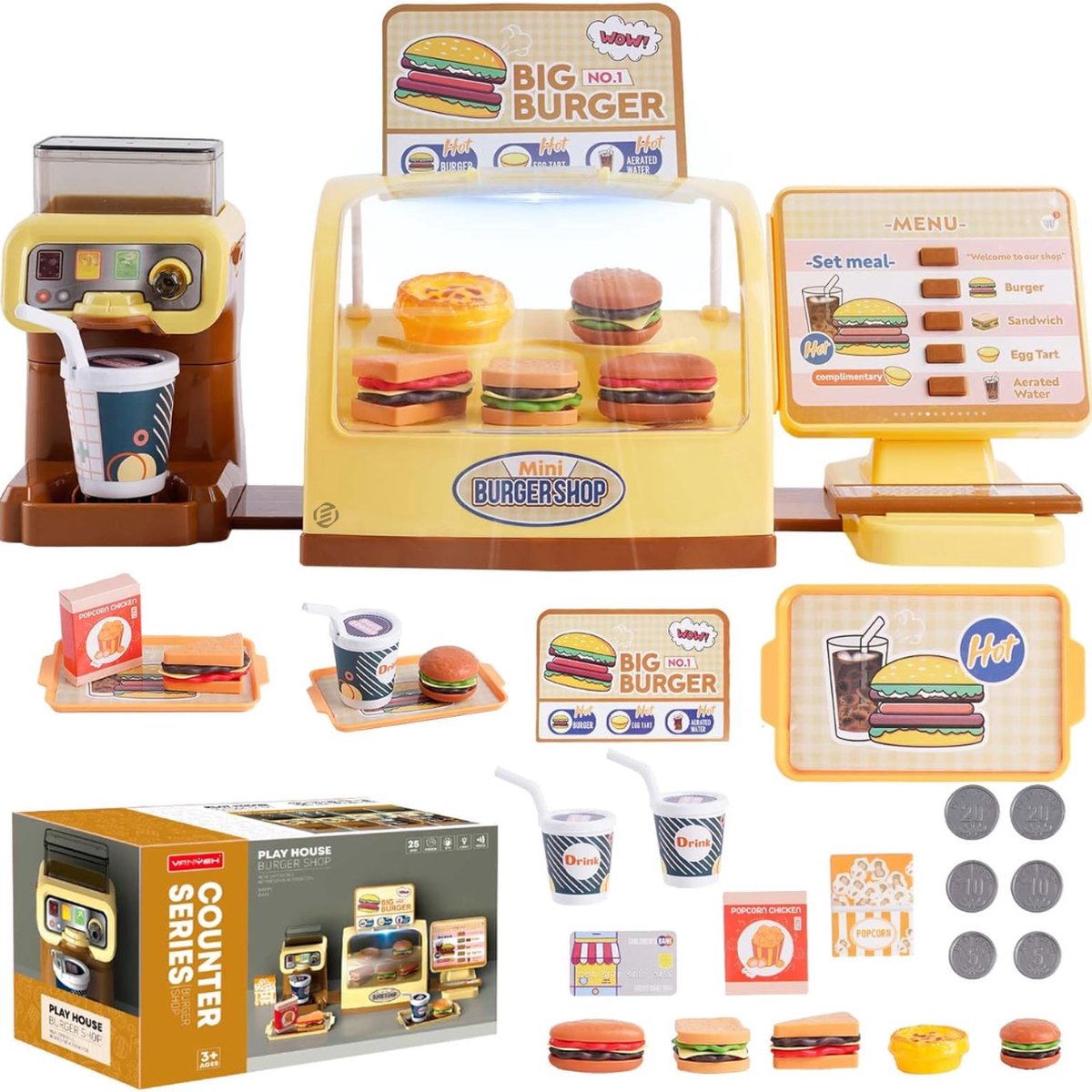   Speelgoed Kassa - Speelgoedkassa - Met Accessoires - Speelgoed Winkeltje - Speelgoedwinkel