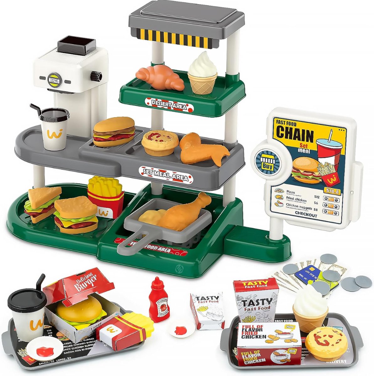   Speelgoed Kassa - Speelgoedkassa - Met Accessoires - Speelgoed Winkeltje - Speelgoedwinkel