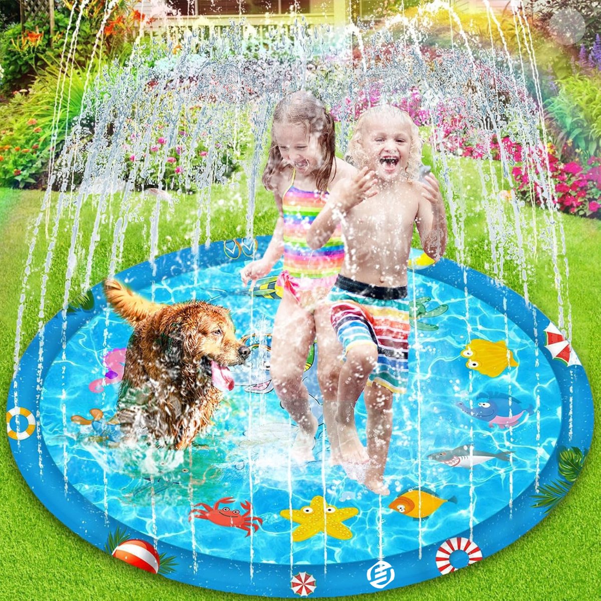   Sproeiermat - Sproeier mat - Sproeier mat kids - Sprinklermat - Sprinkler mat - Waterspeelmat - Waterspeelgoed kids - Waterspeelgoed kinderen - Waterspeelmat kids - Waterspeelmat hond - Waterspeelmat met Watersproeier