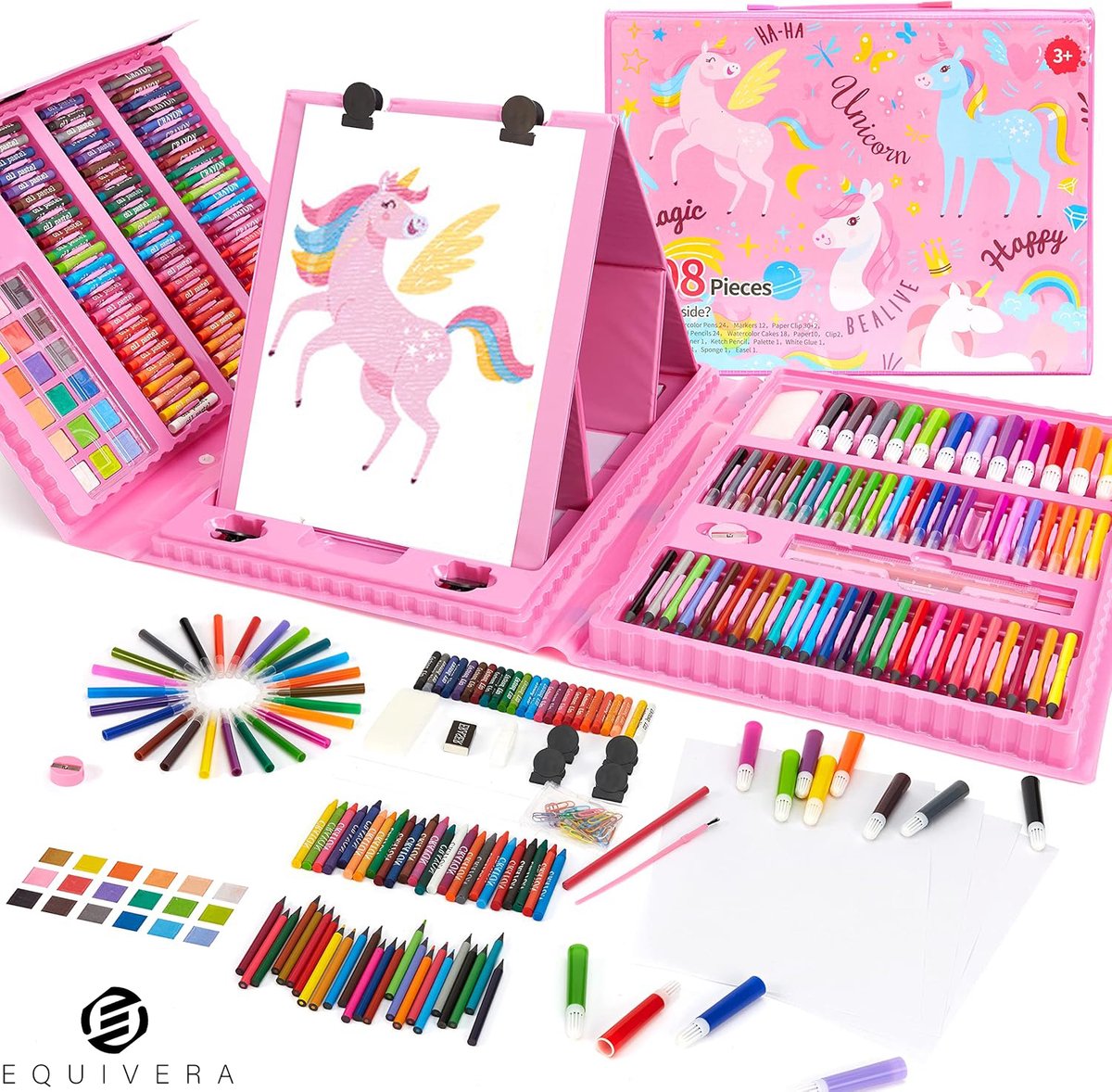   Tekenkoffer Kinderen - Tekendoos - Tekenkoffer - Tekendoos Kinderen - Kleurkoffer voor Kinderen