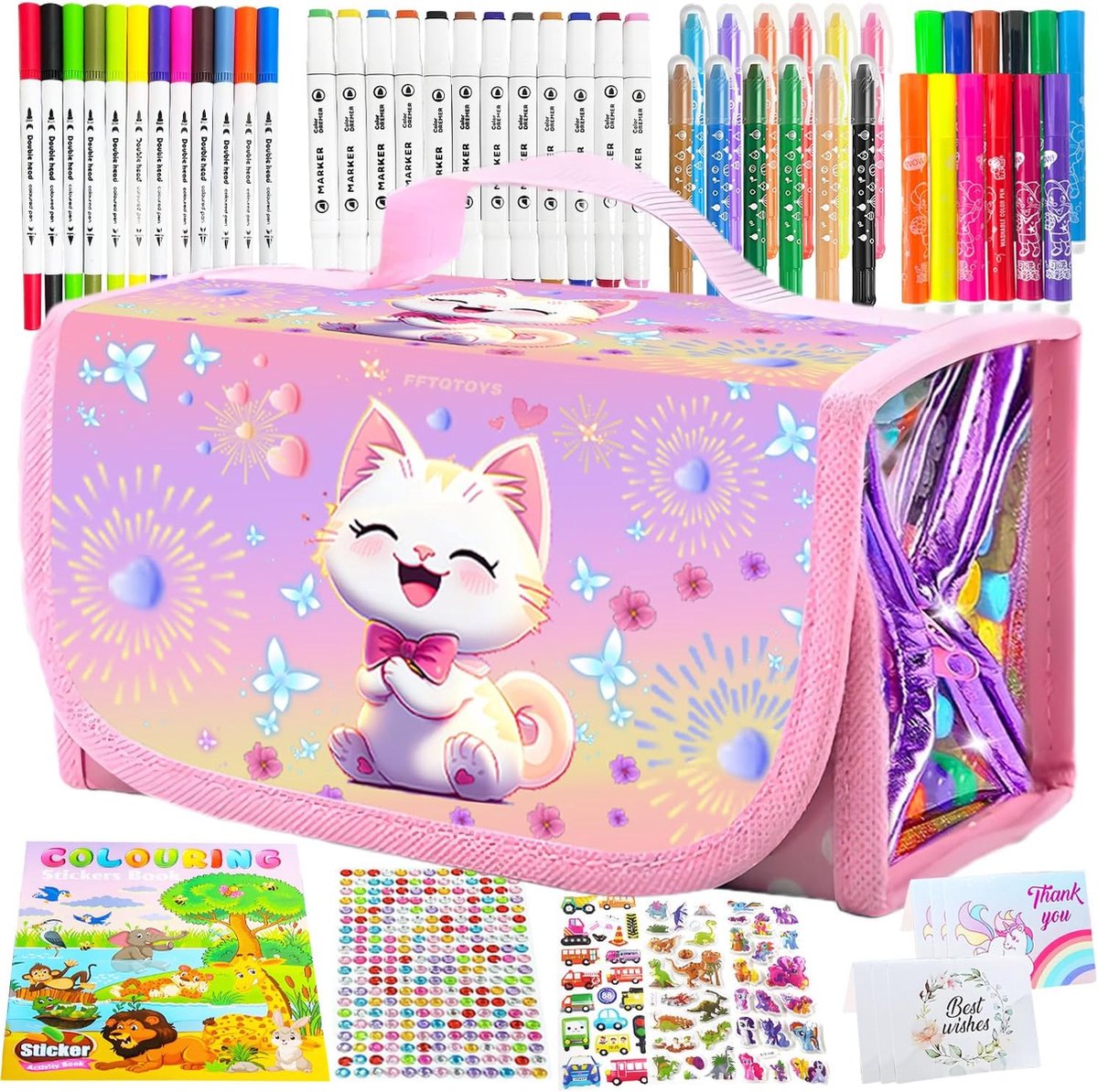   Tekenkoffer Kinderen - Tekendoos - Tekenkoffer - Tekendoos Kinderen - Kleurkoffer voor Kinderen