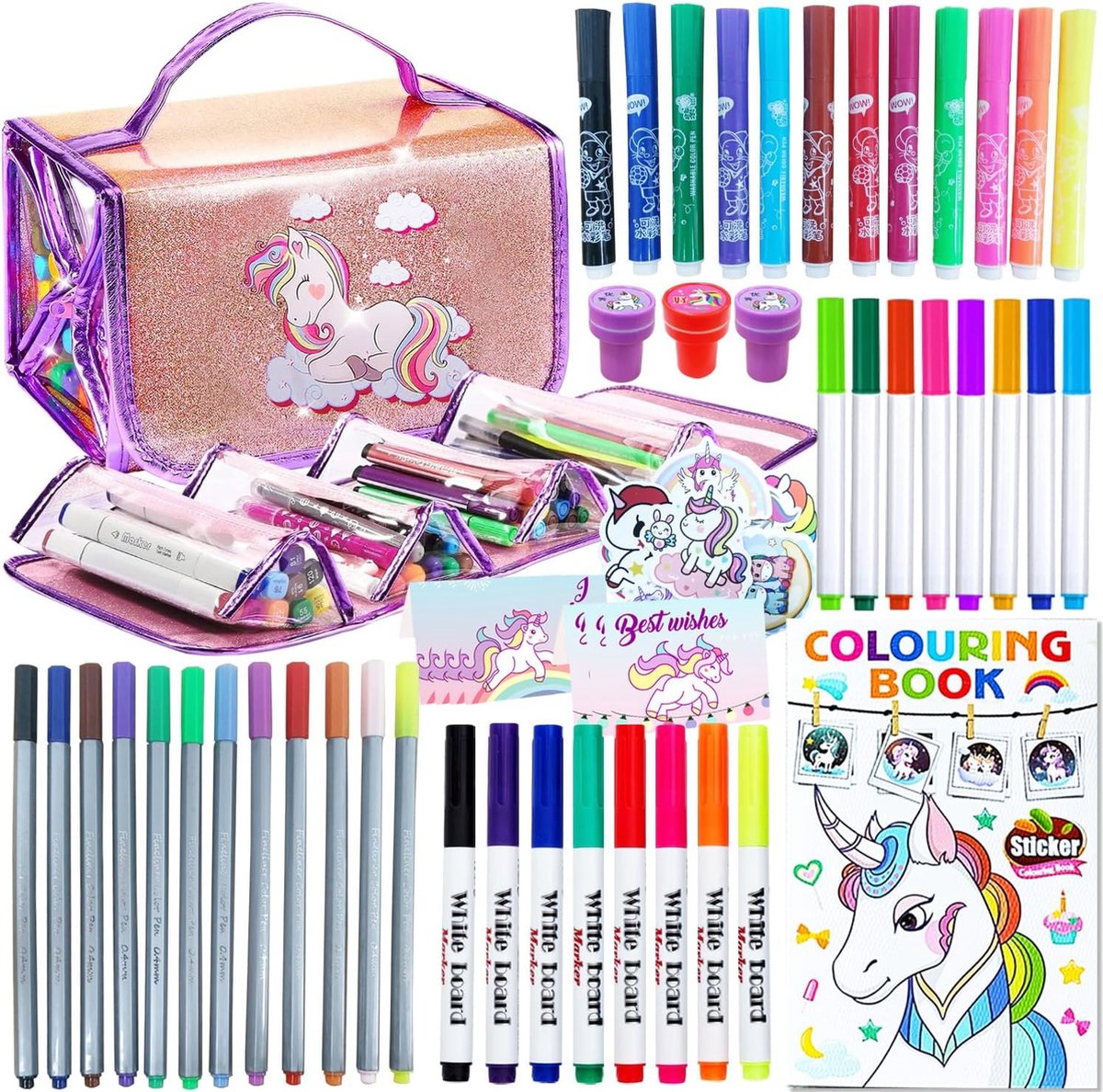   Tekenkoffer Kinderen - Tekendoos - Tekenkoffer - Tekendoos Kinderen - Kleurkoffer voor Kinderen