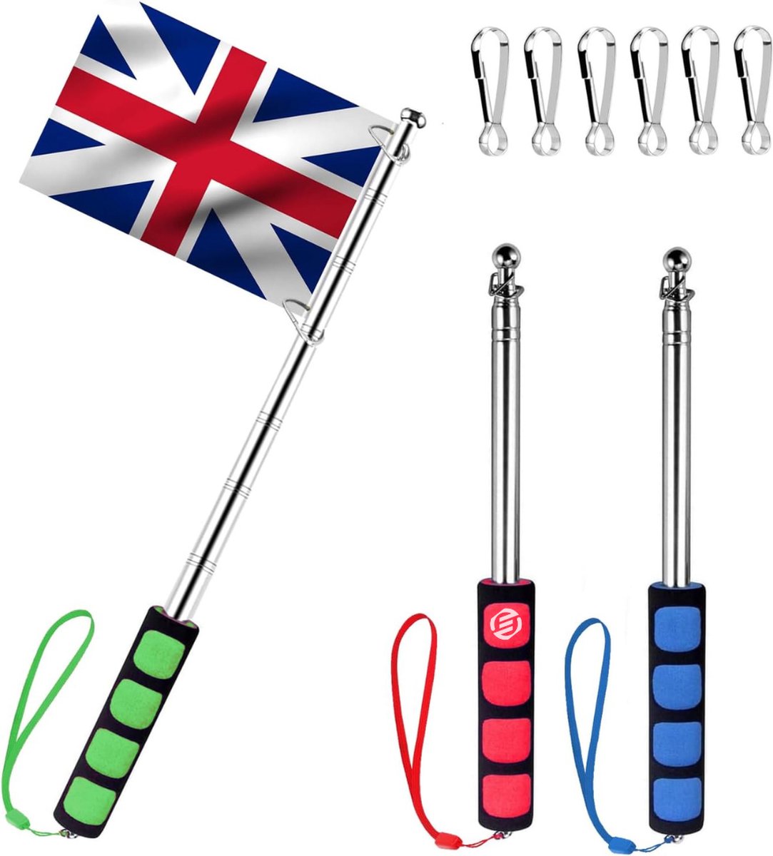 Equivera Vlaggenstok voor aan Huis - Vlaggenmast - Nederlandse Vlag - Koningsdag - Sterke Vlaggen Stok