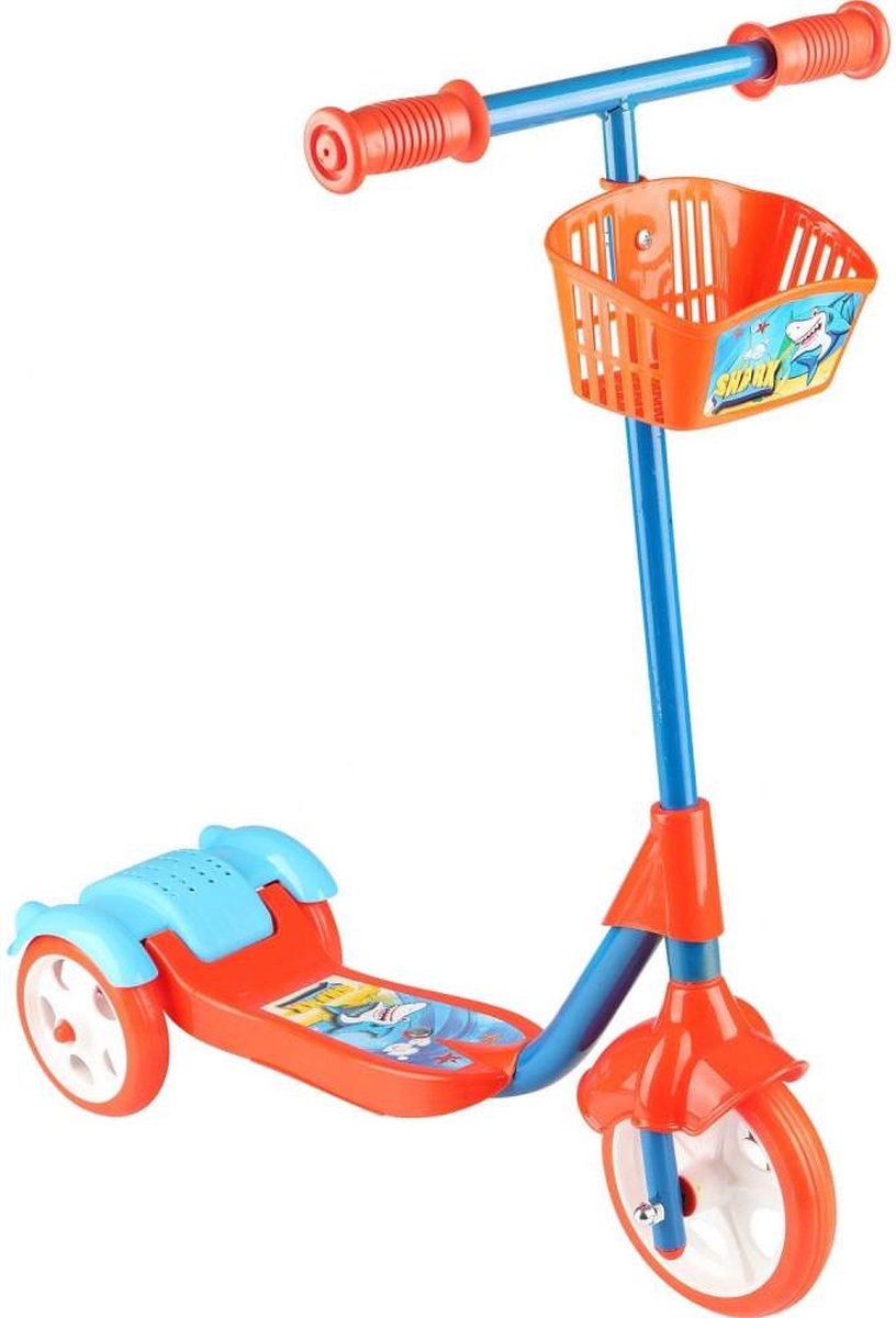 Scooty Sharks - Driewieler Step - 3 Jaar - Kinderstep - Stuurhoogte instelbaar - Max 40Kg