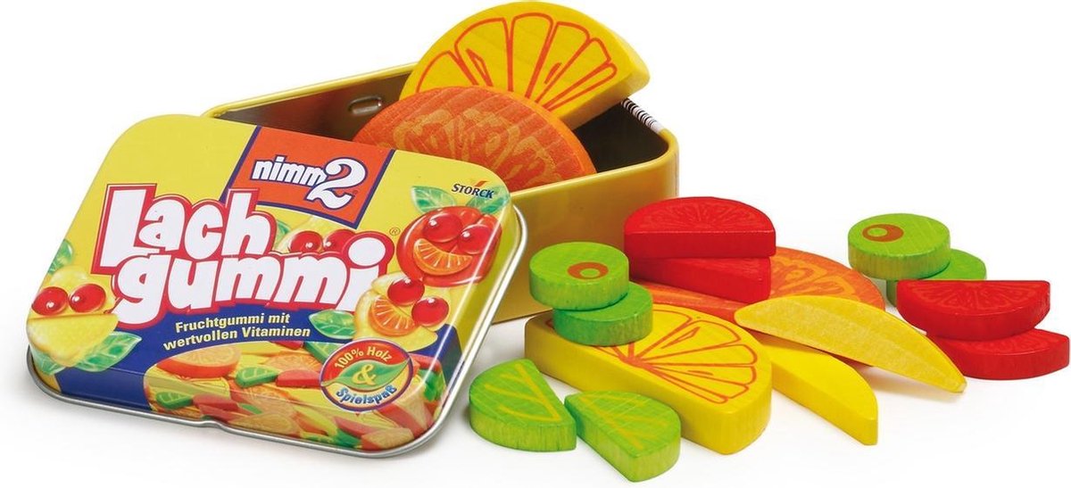 Lachgummi snoepjes in tinnen blik (17 delig)