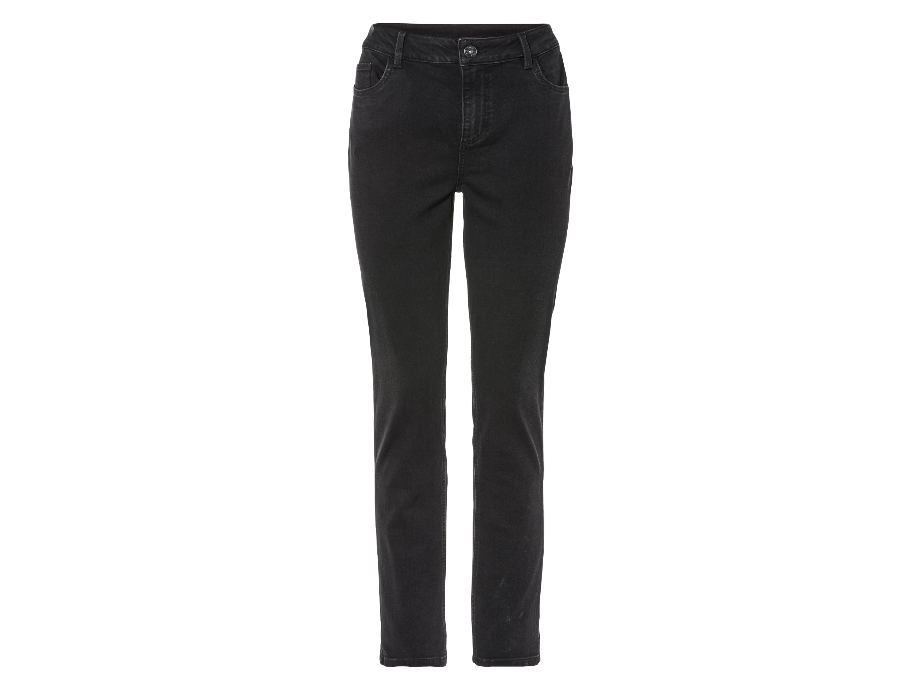 esmara Dames jeans - Slim Fit (42, lang, Zwart)