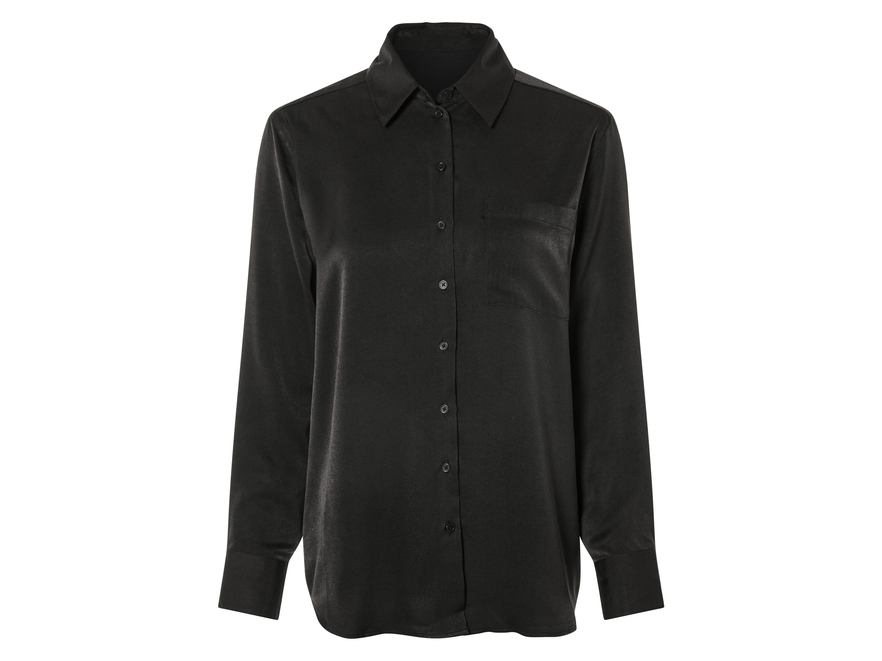 esmara Satijnen dames blouse (36, Zwart)