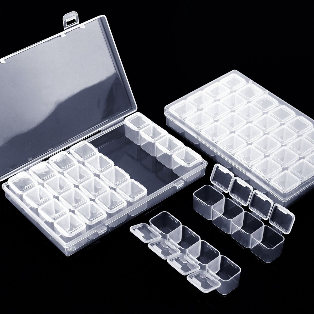 2019 NIEUW: Diamond Painting Opbergdoos Met 56 vakjes - Sorteerdoos - Met Deksel Hobby Kralendoos Vakkendoos - diamond painting accesoires