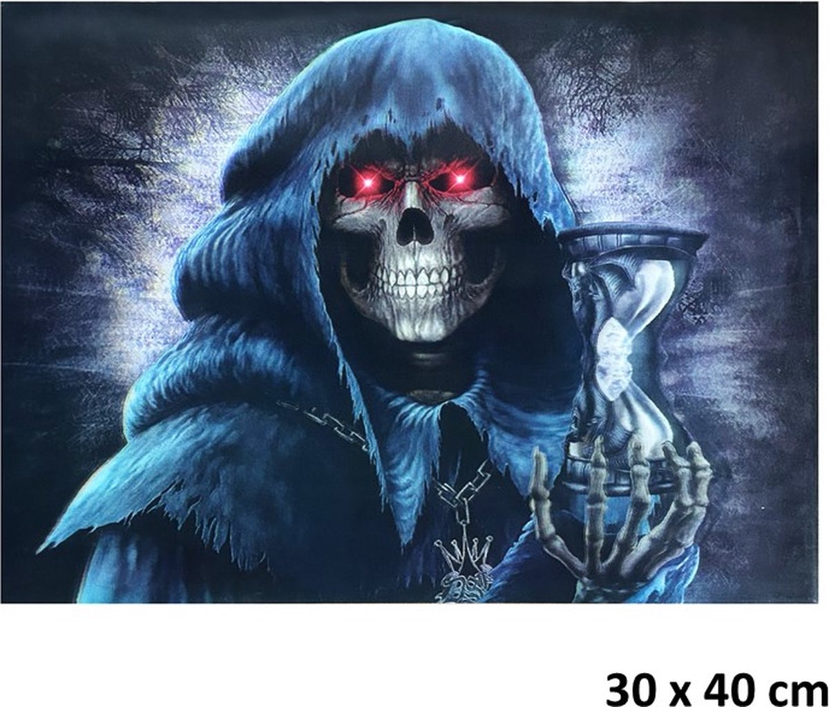 1x Halloween Hologram 5D poster liggend - 30 x 40 cm.