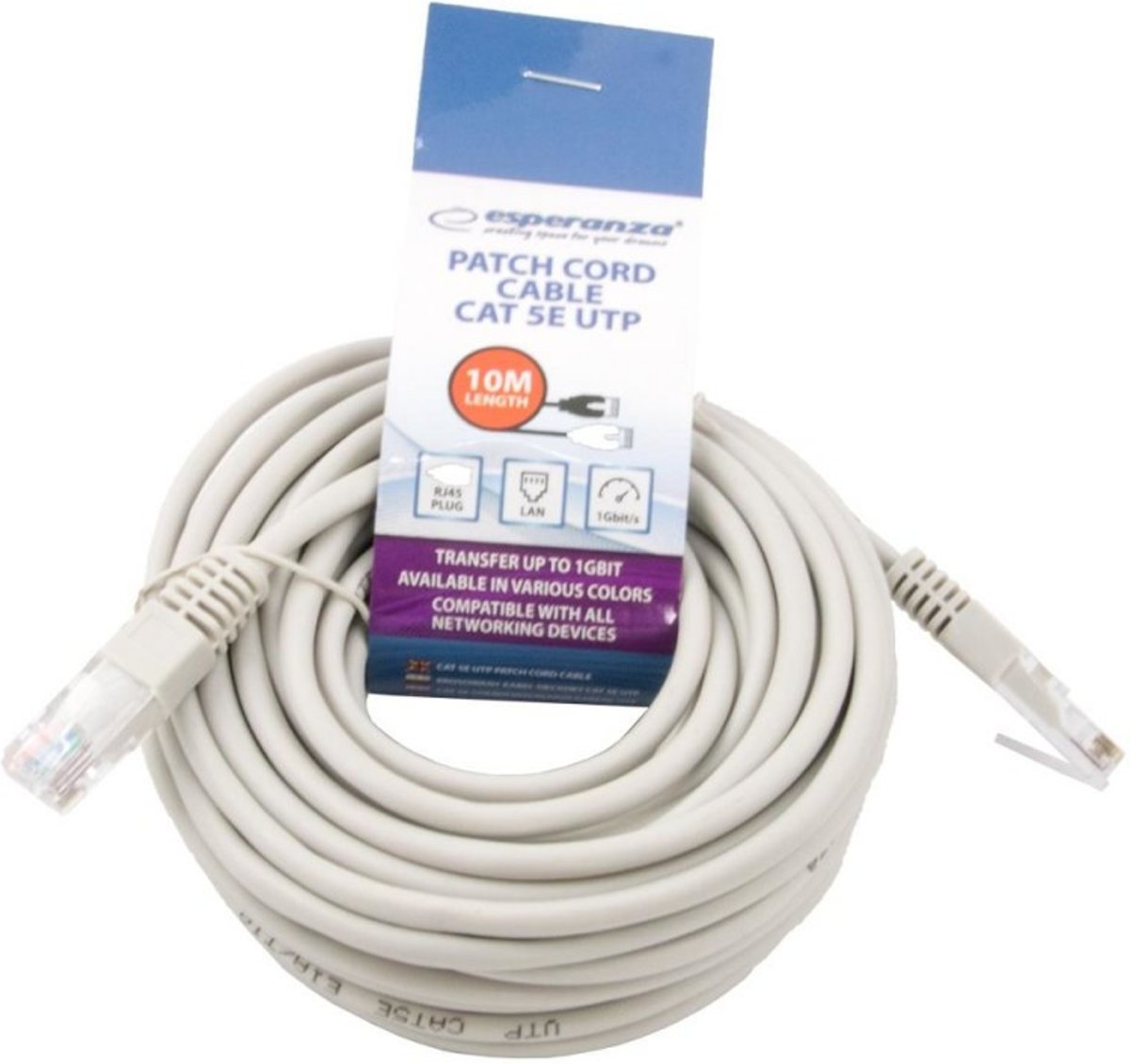 Ethernet Kabel 10 Meter - Cat5e / 1Gbps / Netwerkkabel voor Supersnelle Overdracht