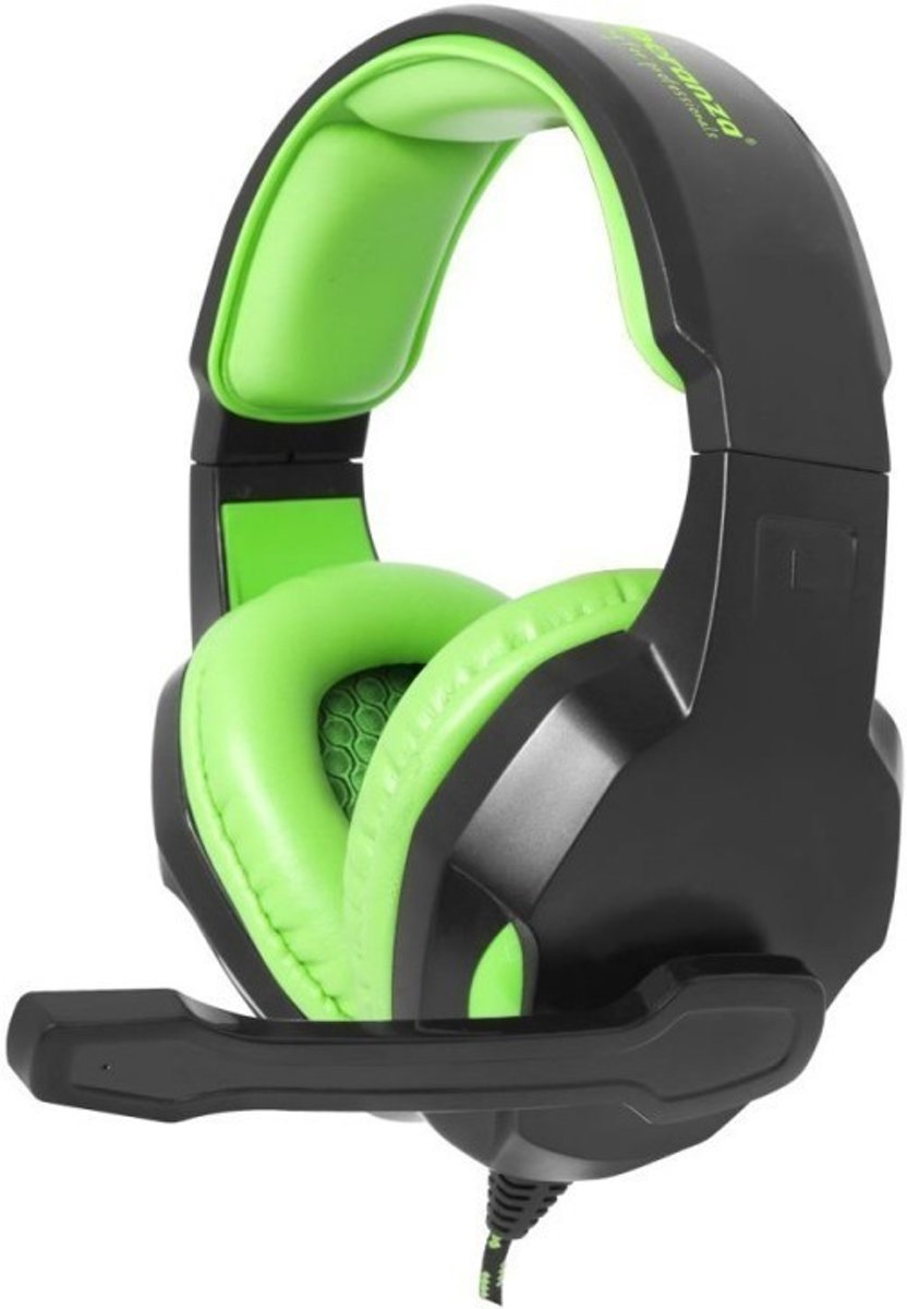 Gaming Headset Over Ear met Microfoon PS4, PC, Windows, Mobile, Xbox One, Laptop – Wired met Volumeregeling, Zachte Oorkussens en Uitstekend Geluid – Groen