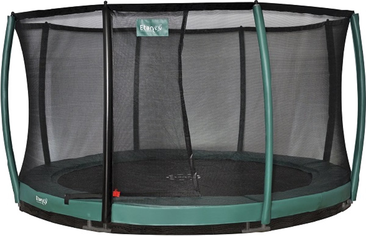 Etan Inground Premium Gold Combi Deluxe Trampoline set Ø366 cm - inc. Deluxe Veiligheidsnet - Groen - Rond