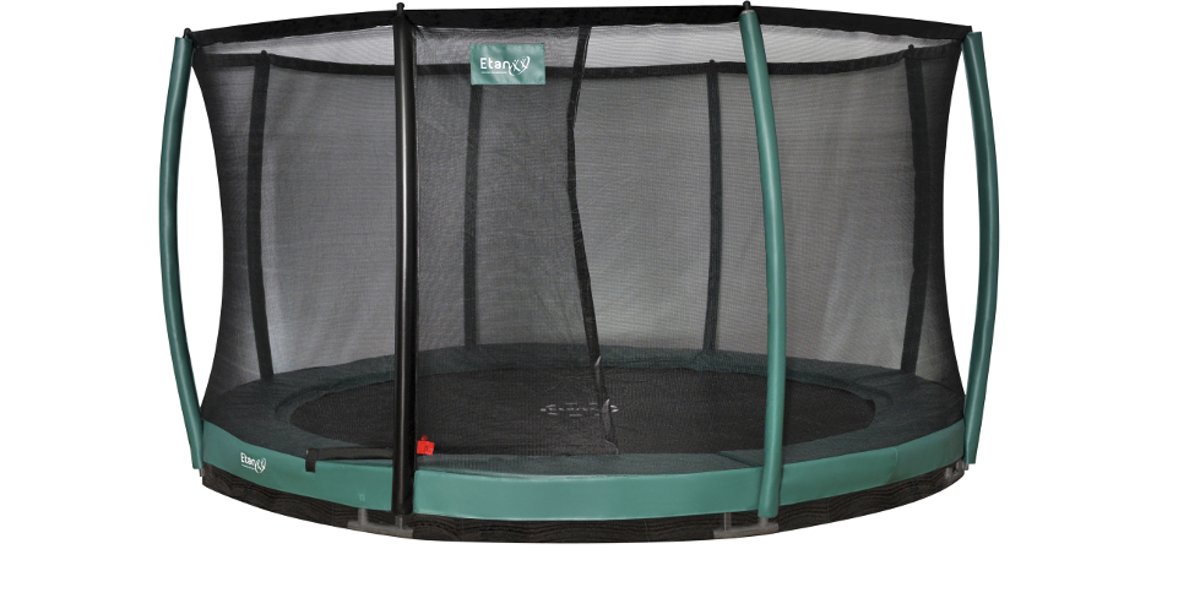 Etan Inground Premium Gold Combi Deluxe Trampoline set Ø427 cm - inc. Deluxe Veiligheidsnet - Groen - Rond