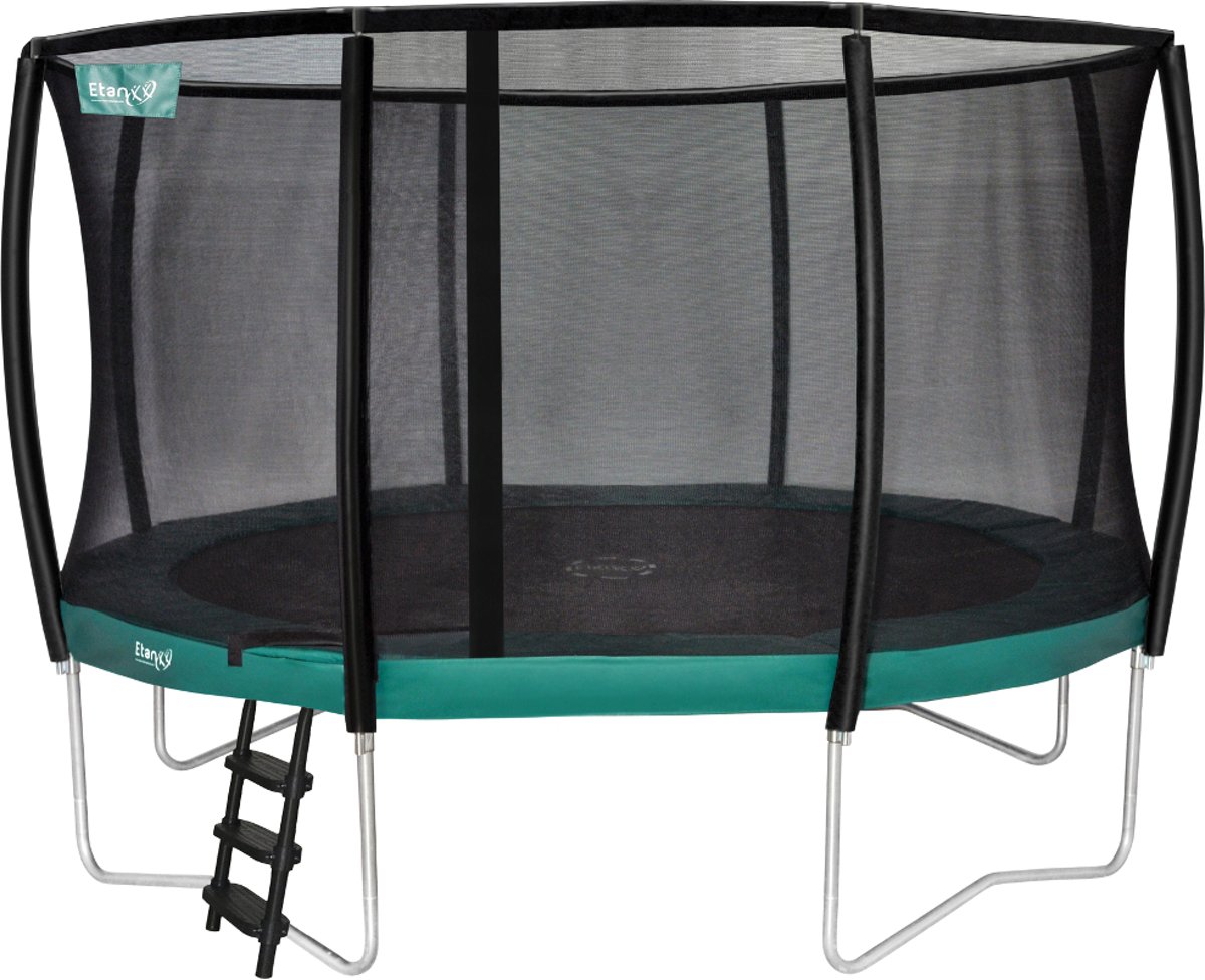 Etan Premium Silver Combi Deluxe Trampoline set Ø335 cm - inc. Deluxe Veiligheidsnet - Groen - Rond