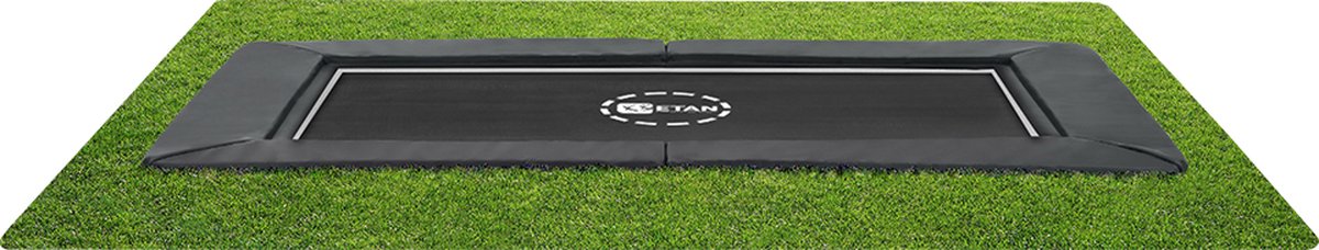 Etan PremiumFlat Trampoline - 310 x 232 cm / 1075ft - Grijs - Rechthoekig - Volledig Gelijkvloers - Inground Trampoline