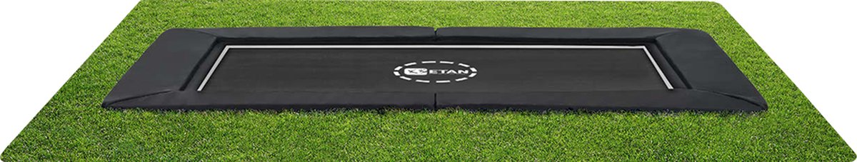 Etan PremiumFlat Trampoline - 380 x 275 cm / 1259ft - Zwart - Rechthoekig - Volledig Gelijkvloers - Inground Trampoline