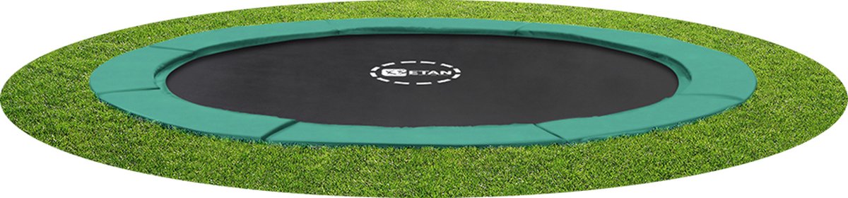 Etan PremiumFlat Trampoline - ø 366 cm / 12ft - Groen - Rond - Volledig Gelijkvloers - Inground Trampoline