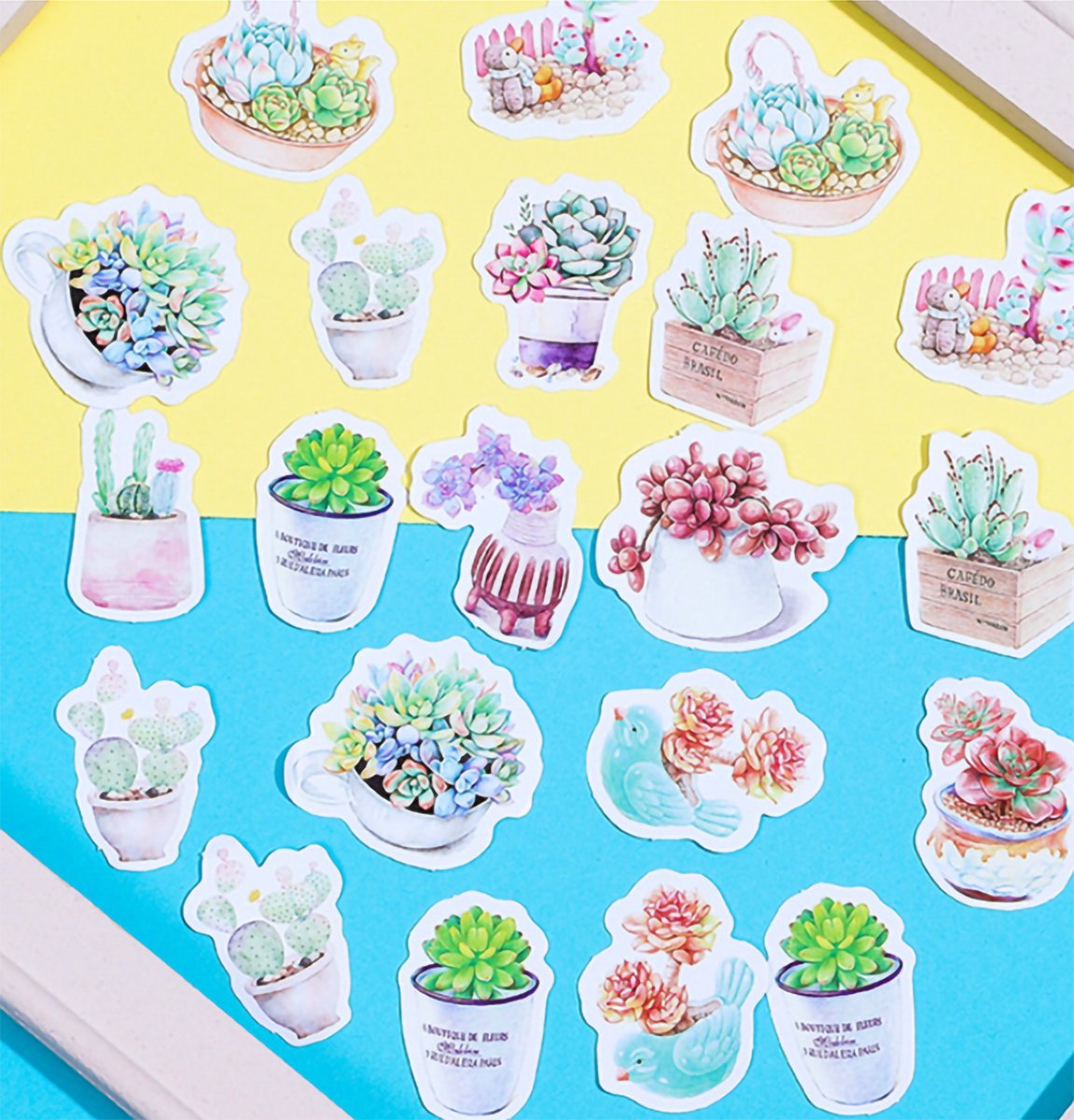 Bullet Journal Stickers - Planner Agenda Stickers - 45 Stuks - Succulent - Planten - Botanisch - Green Succulents - Scrapbook stickers - Bujo stickers - Stickers volwassenen en kinderen