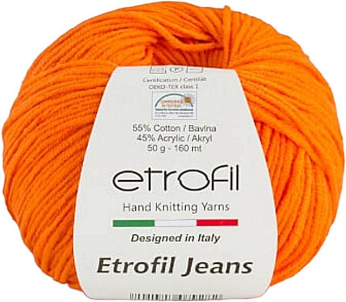 ETROFİL-Haak Garen-Brei Garen-55% Katoen 45% Acryl-Oranje