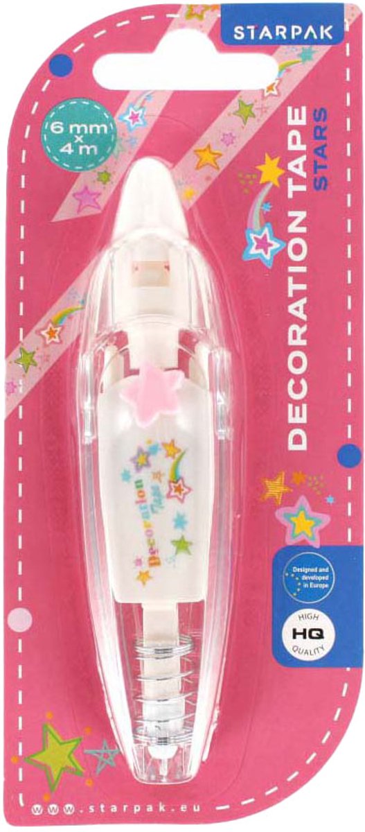 Decoratieve Tape Sterren, 6mmx4m