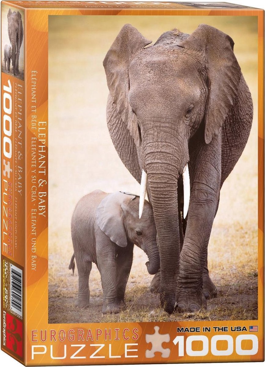 Eurographics Elephant & Baby 1000pcs Legpuzzel 1000 stuk(s)