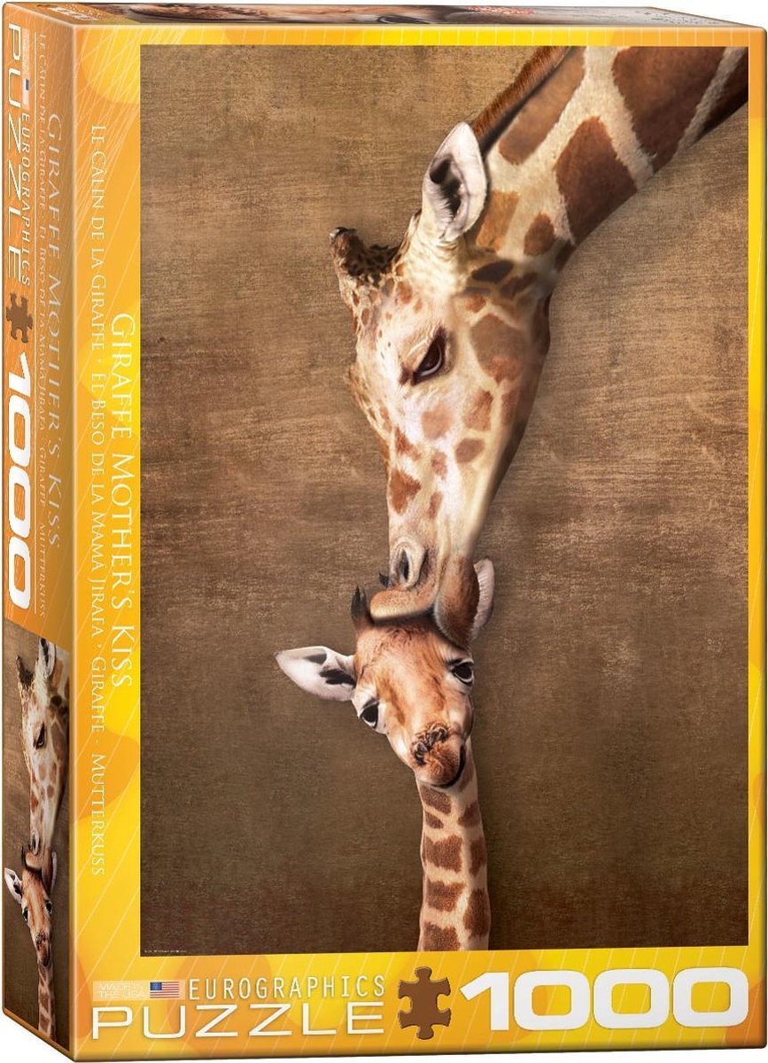 Eurographics Giraffe Mothers Kiss 1000pcs Legpuzzel 1000 stuk(s)