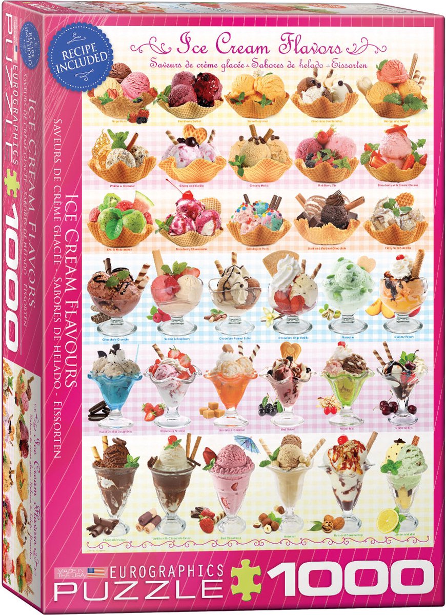 Eurographics Ice Cream Flavours 1000pcs Legpuzzel 1000 stuk(s)