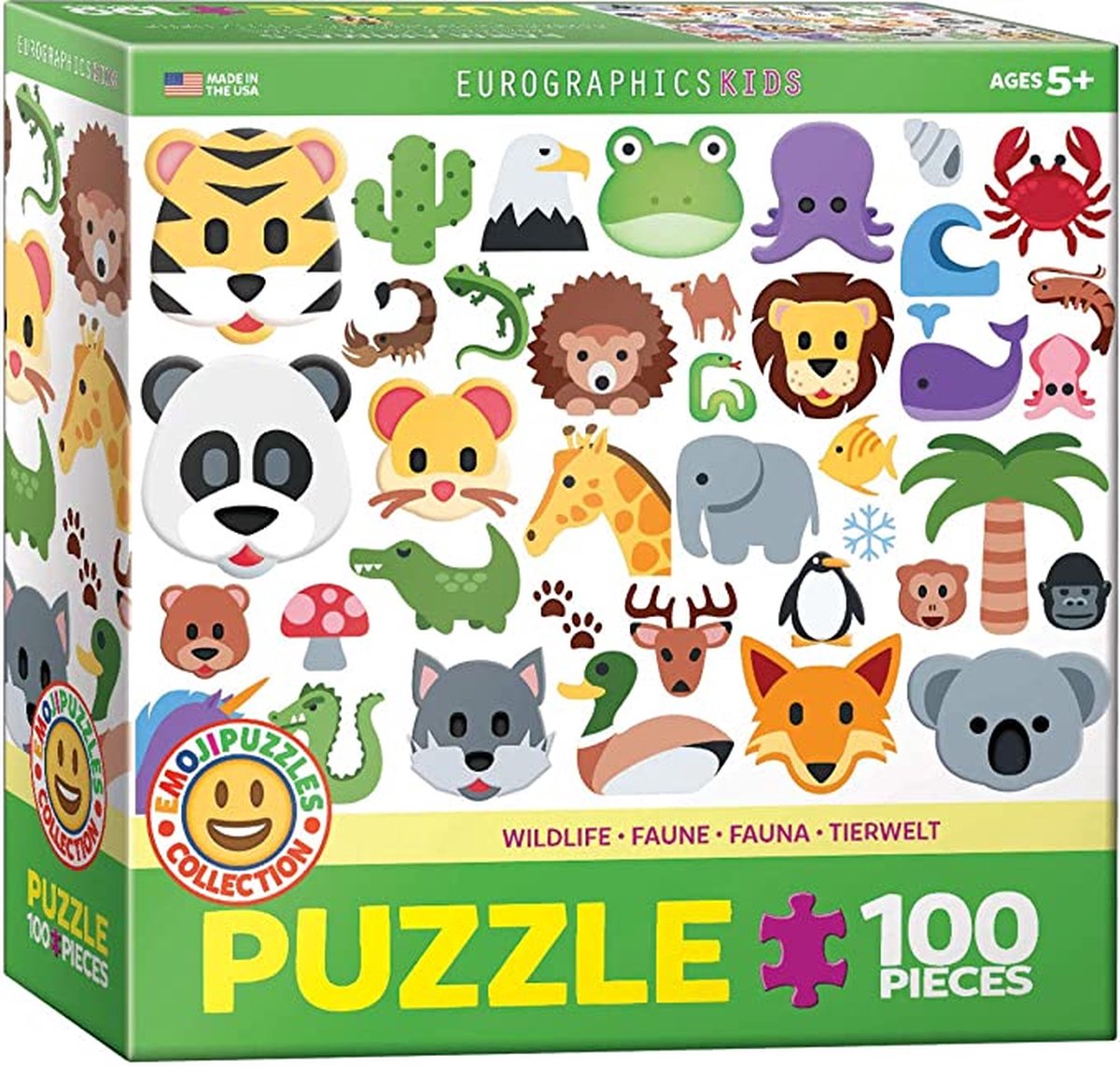 Eurographics Kids - Wildlife Puzzle 100 stuks