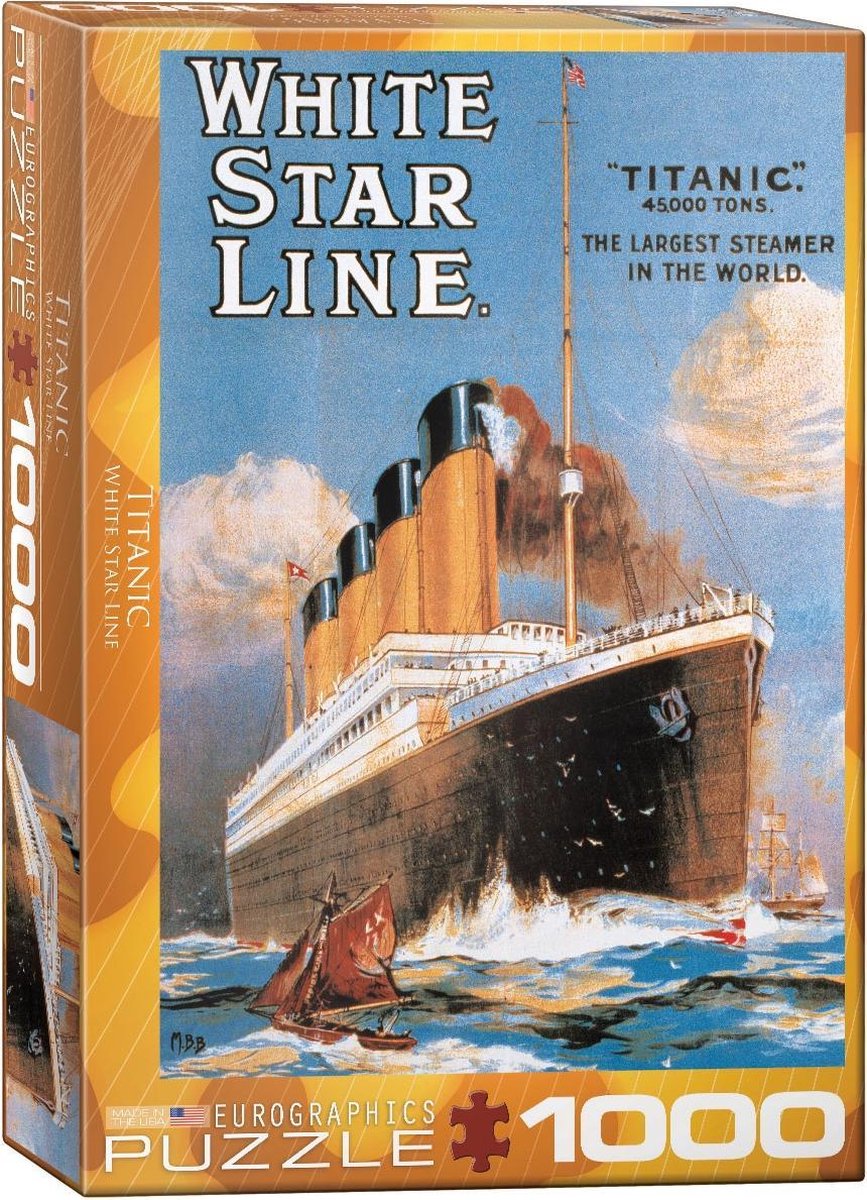 Eurographics Titanic White Star Line 1000pcs Legpuzzel 1000 stuk(s)