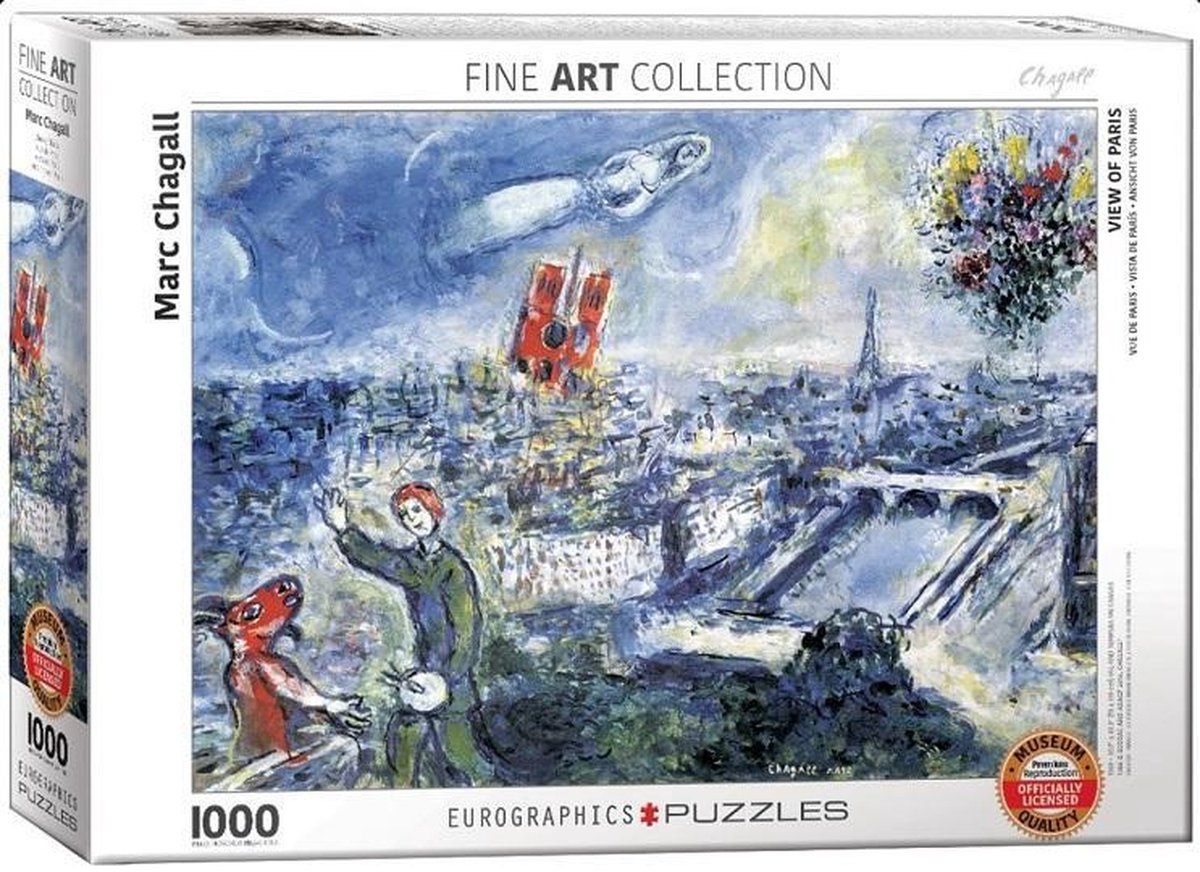 Eurographics kunst puzzel Marc Chagall - Abstract Parijs (1000)