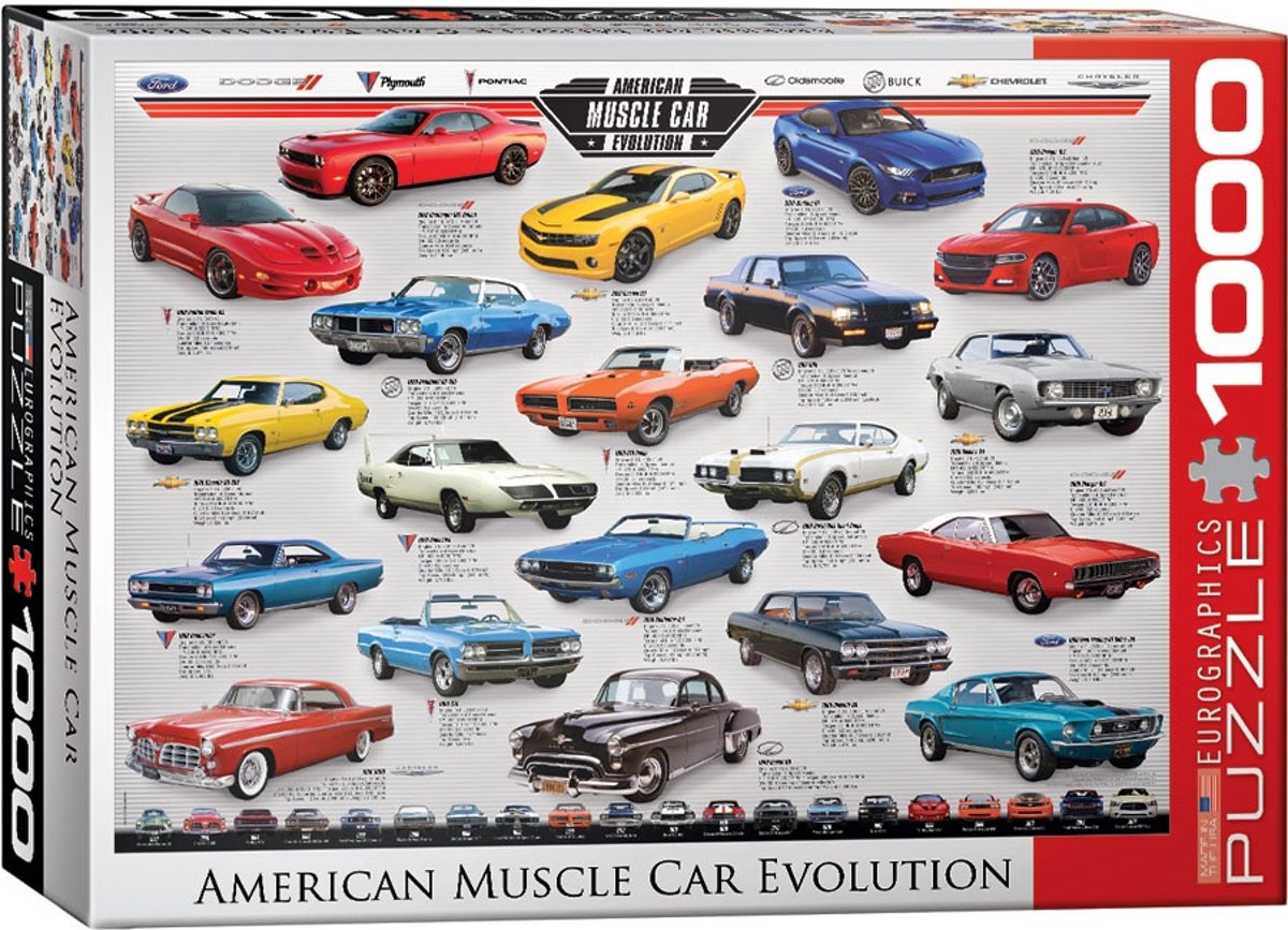 Eurographics legpuzzel - American Muscle Car Evolution - 1000 stukjes