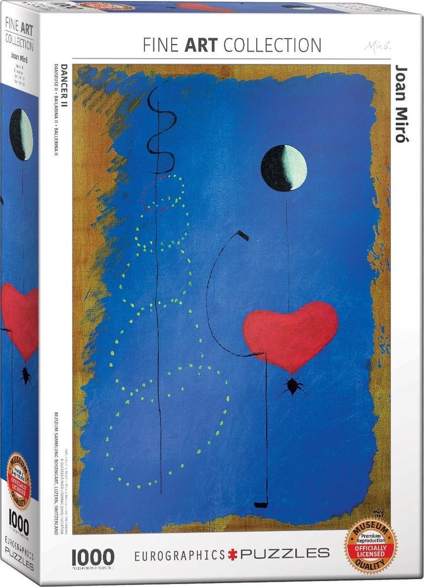 Eurographics puzzel Dancer II - Joan Miro - 1000 stukjes