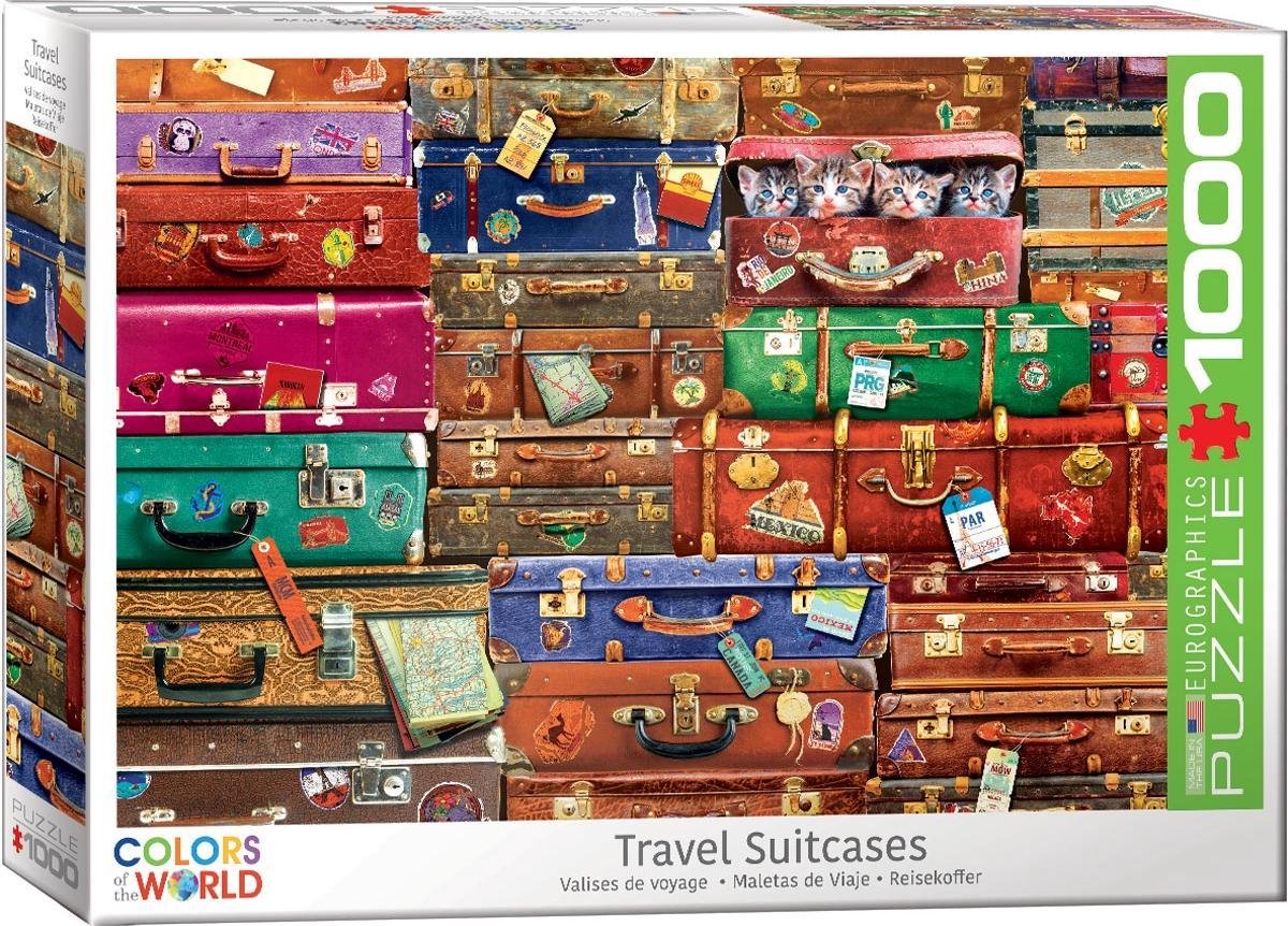 Eurographics puzzel Travel Suitcases - 1000 stukjes