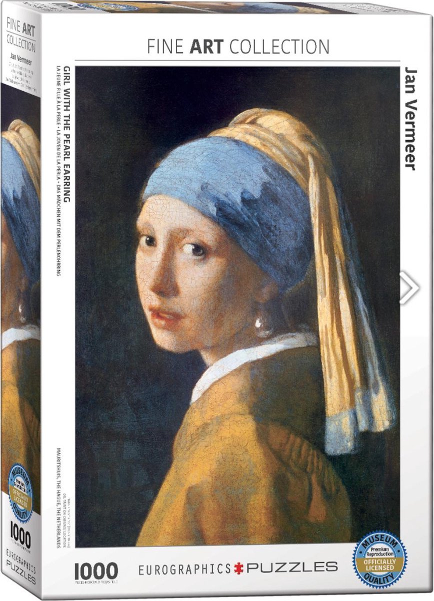 Girl with the Pearl Earring - Johannes Vermeer Puzzel 1000 Stukjes