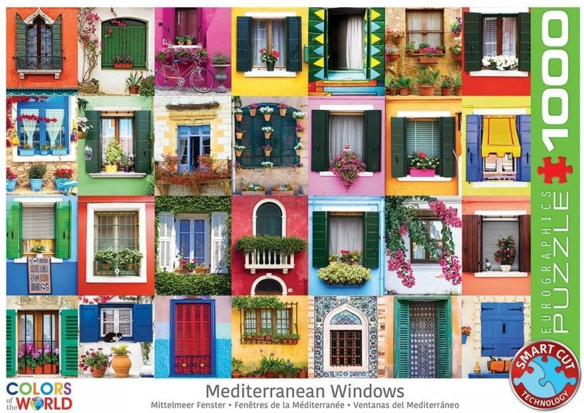 Mediteranean Windows Puzzel (1000 stukjes)