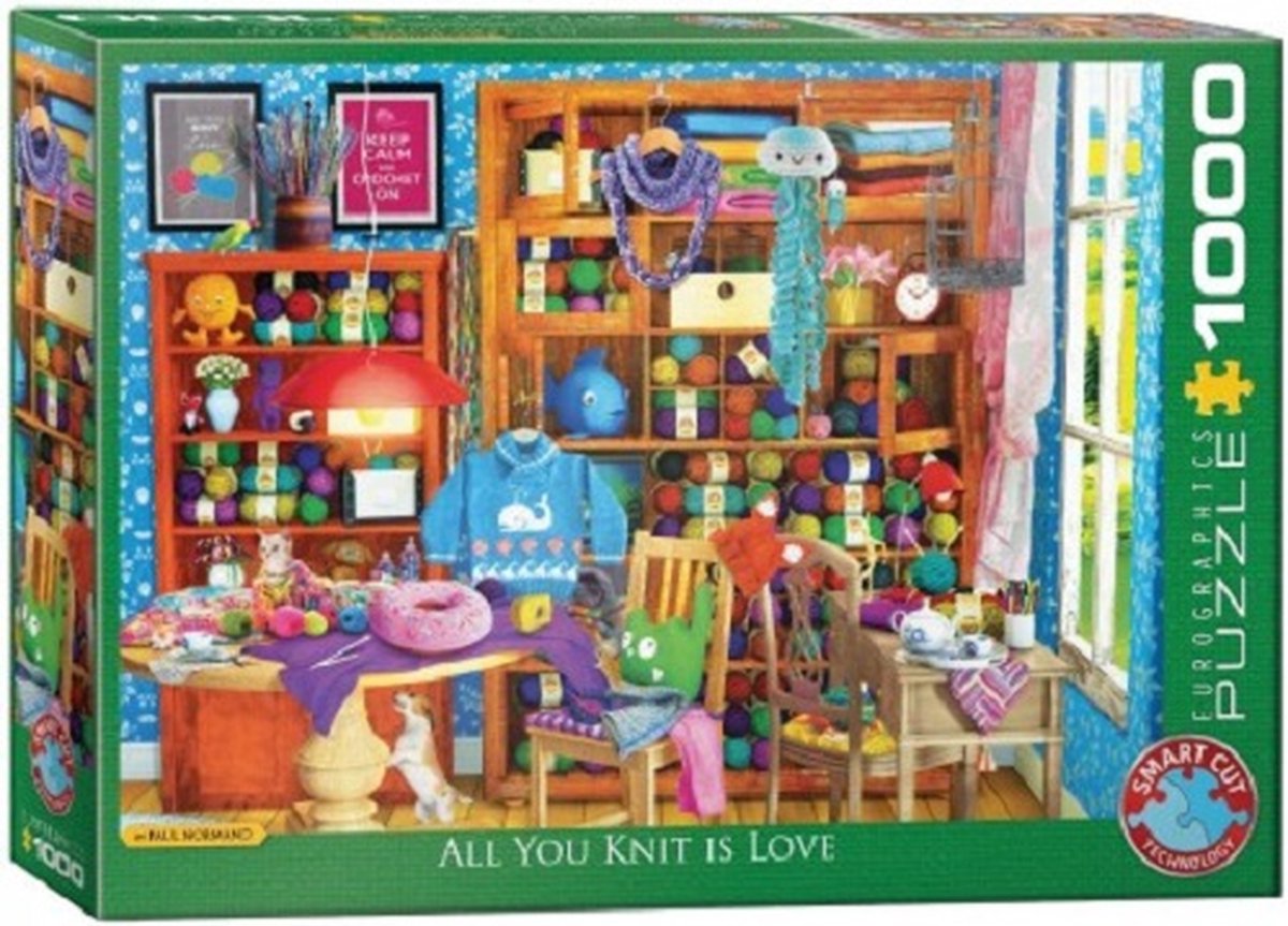 Puzzel 1000 stukjes - All you Knit is Love