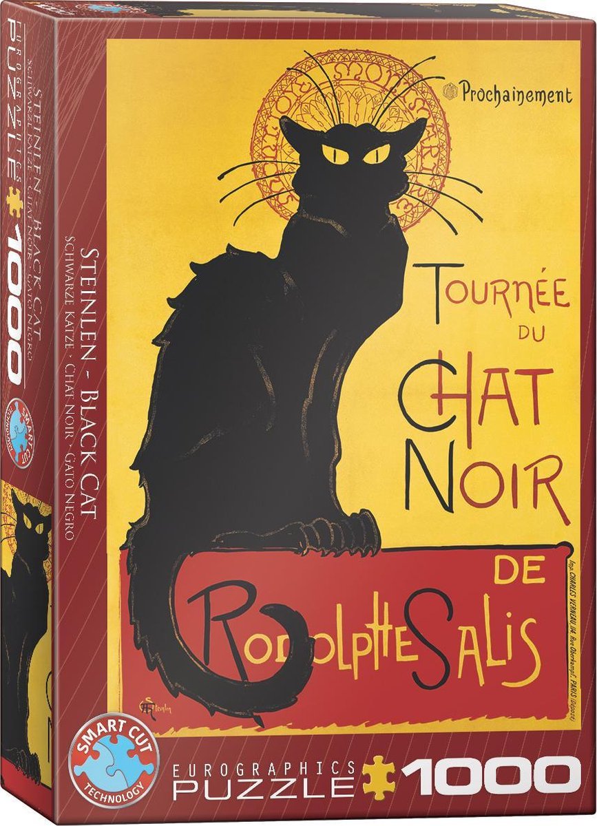 Puzzel 1000 stukjes - Chat noir