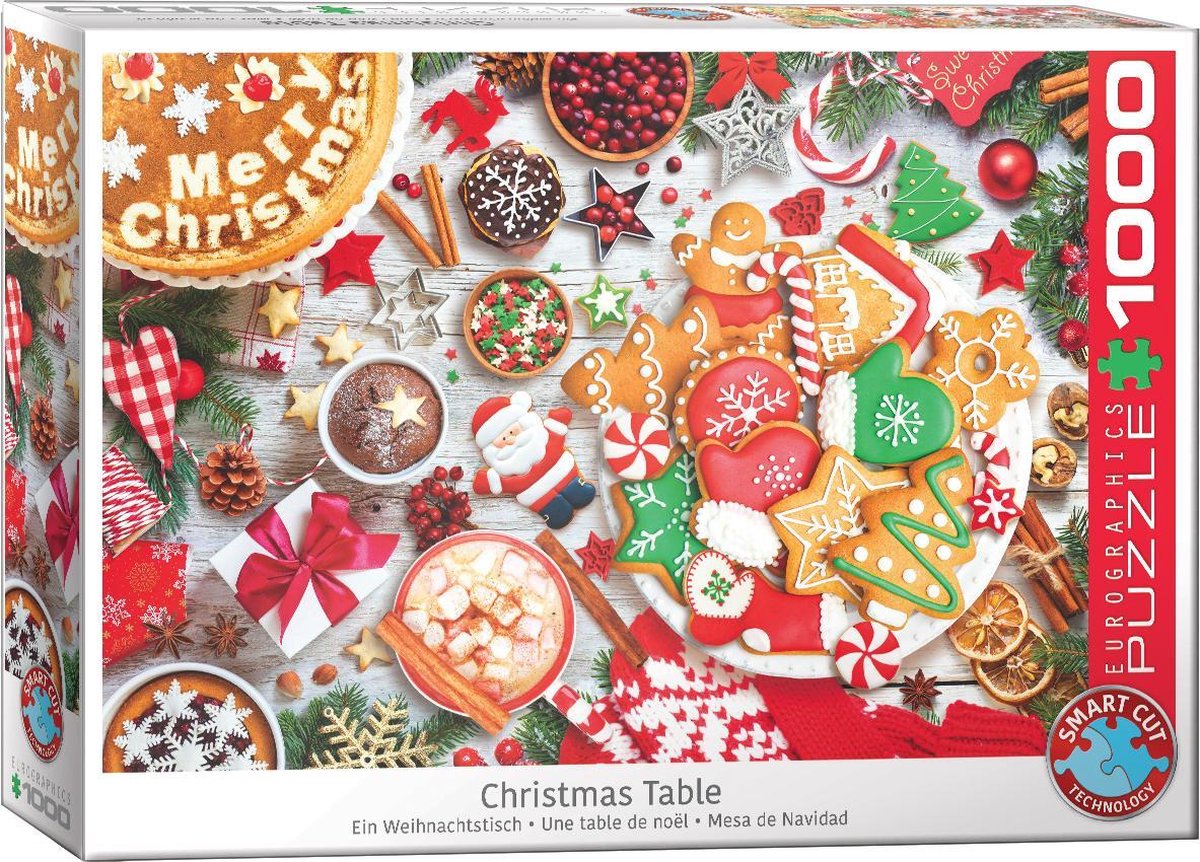 Puzzel 1000 stukjes - Christmas Table - Kersttafel