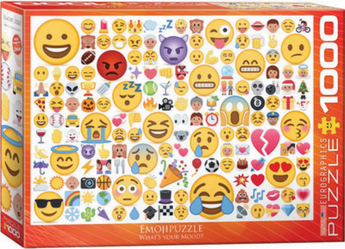 Puzzel 1000 stukjes - Emoji , whats your mood ?