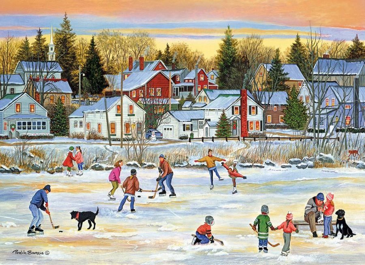 Puzzel 1000 stukjes - Evening Skating - Patricia Bourque