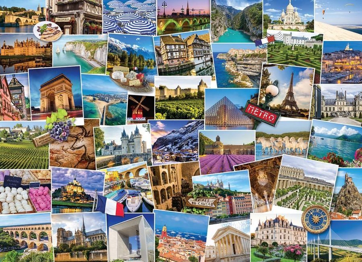 Puzzel 1000 stukjes - France - Globetrotter